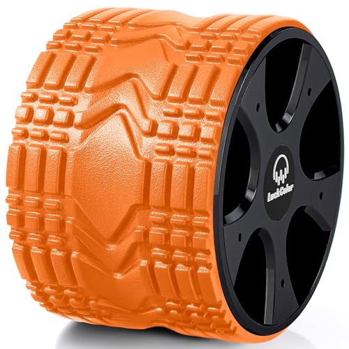 Back Roller, Back Wheel Targeted Back Pain Relief, Yoga Wheel Muscle Massage, Foam Roller for Trigger Point Therapy Physical, Stretching & Exercise, 880lbs Capacity, 10 Inch (Orange+Black) - color: Orange+black