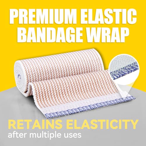 FRESINIDER Premium Elastic Bandage Wrap, 18 Pack 4" Cotton Latex Free Compression Bandage Wrap with Touch Closure at Both Ends, Support & First Aid for Sports, Medical, and Injury Recovery - color: 18 Pack X 4 Inches