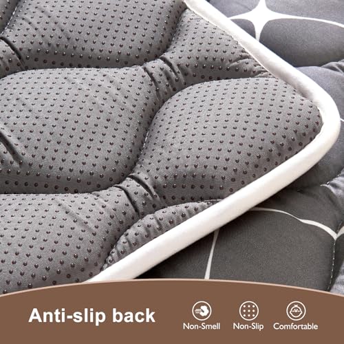 Baby Play Mat - 79" X 63",Premium Thicker Foam One-Piece Machine Washable, Extra Large Anti-Slip Soft Cushioning Foam Playmats for Babies and Toddlers, Foldable Baby Crawling Mat for Playpen - color: Grey White, size: 79" x 63"