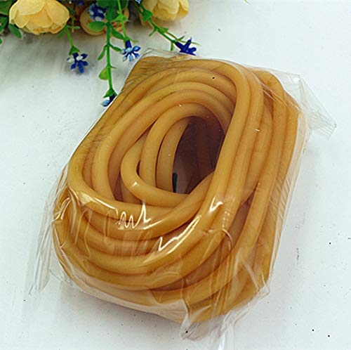 10 meter 32FT Industrial Rubber Tubing Natural Latex Rubber Band Tube Slingshot Catapult Hunting Elastic Bungee Bands 3060mm - color: Yellow
