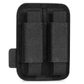 Savior Equipment Tactical Pistol Mag Pouch 9mm .40 45acp Open-Top Single & Double Stack Mag Holder Softshell Mags Storage Universal Magazine Carrier, Elastic Band to Hold Tight, Hook-Backed Panel - color: Obsidian Black (2-Slot)