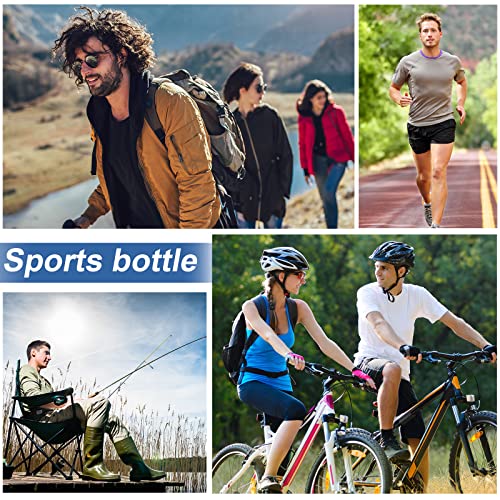 CHENGU Water Bottle Bulk 20 oz Aluminum Reusable Bottles Lightweight Snap Lid Water Cups Easy Carry Leak Proof Travel Tumbler for Gym Sports Camping Hiking Fishing - color: Black