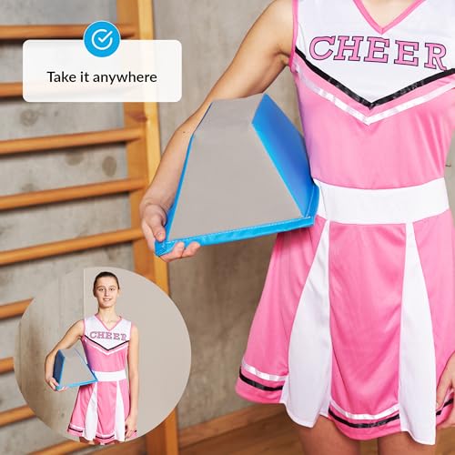 Stunt Trainer Stand for Cheerleading | Portable Cheer Balance Trainer | Stunting Flyer Practice Platform | Lightweight Gymnastics Balance Block | Cheerleading Equipment for Safe Skill Training - color: Blue