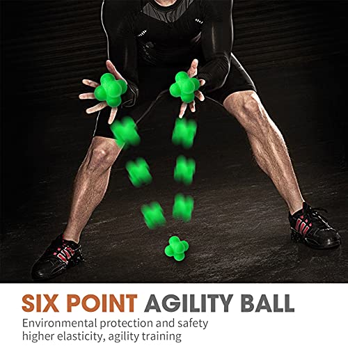 AIRLAXER Reaction Ball,Reflex Ball for Hand Eye Coordination Training,2.83 inch,Pack of 3-Orange,Yellow,Grey.