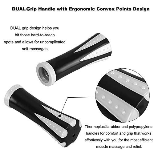 YANSYI Professional 9-Roller Deep Tissue Massage Stick - Portable Muscle Recovery Roller for Athletes, Relieves Post-Workout Soreness & Leg/Back Pain - Portable Physio Tool (White) - color: White