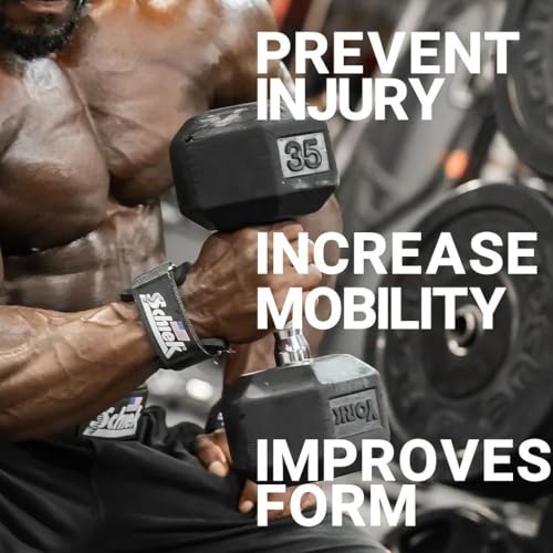 Schiek Sports Model 1907 Platinum Edition Ultimate Grips - 3 in 1 Weight Lifting Straps Wrist Wraps and Grip Pads - color: Black, size: Large
