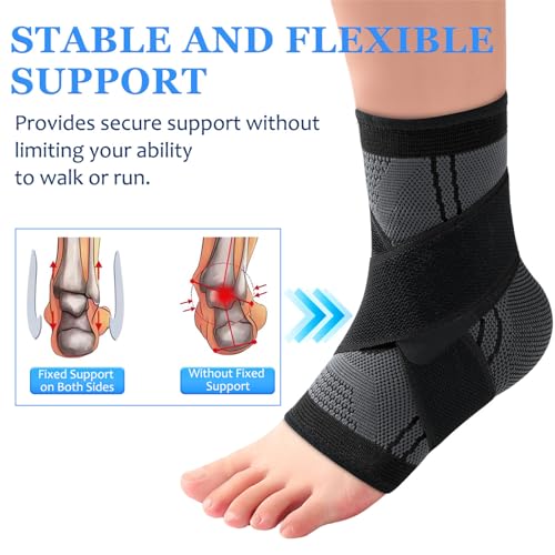 Youth Heel & Growth Plate Support Sleeve,Arch Support Socks,Heel Pain Relief,Sleeve Brace for Sprained Ankle,ts Inside Soccer Cleats & Basketball Shoes (Black,Large) - size: Large