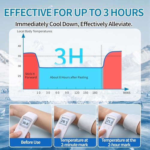 30 Pack Instant Cooling Ice Packs for Outdoor Activities Summer Heat Relief - Large Disposable Cooling Patches for Neck Body, Camping Hiking Sports, Instant Temperature Drop - size: 30 Packs