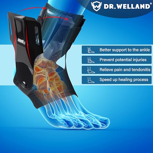 Ankle Brace with Side Stabilizers -Adjustable Ankle Support for Sprains, Sports Injuries, Plantar Fasciitis, Injury Recovery, Best Ankle Support for Running, Basketball, Volleyball (Small) - size: Small