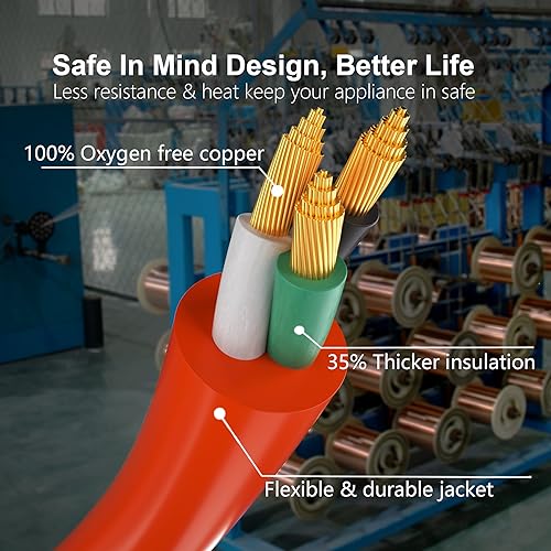 HUANCHAIN 12/3 Gauge Heavy Duty Outdoor Extension Cord 15 ft Waterproof with Lighted end, Flexible Cold-Resistant 3 Prong Electric Cord Outside, 15Amp 1875W 12AWG SJTW, Orange, ETL - color: Orange, size: 15FT