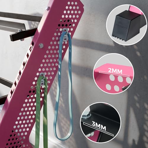 RitFit Rubber Hex Dumbbell Set with 3-Tier Dumbbell Rack,350-780LB Hand Weight Set with Anti-Slip Grip,1000LB Capacity Heavy Duty Steel Weight Storage Rack for Home Gym - color: Pink