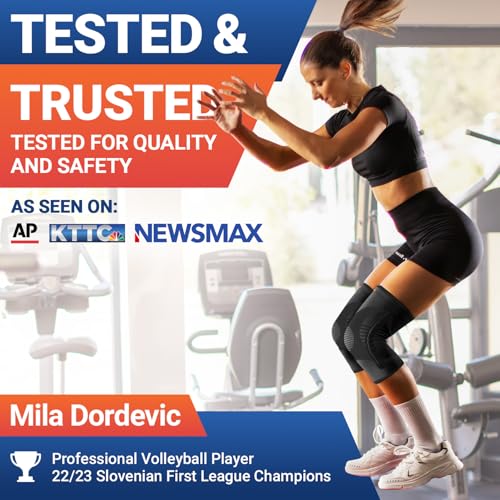 DR. BRACE ELITE Knee Brace with Size Stabilizer (2 Pack) Knee Brace for Women & Men, Workout, Sports, Daily Knee Compression Sleeve for Maximum Knee Pain Support & Fast Recovery