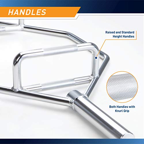 Marcy Olympic Hex Trap Bar Multiple Style Available - color: Chrome, one piece