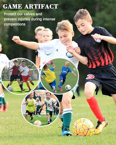 Mini Shin Guards Soccer Kids Age 4-6 with Straps Protective Gear | 4 Pairs Ultra Light Tiny Protective Equipment,Impact Resistant Calf Protective Gear Shin Pads for Toddler Youth Players - size: X-Small