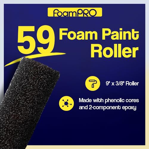 FoamPRO 59 Foam Paint Roller, 9" x 3/8" - size: 9" x 3/8", style: Heavy Textured Finish