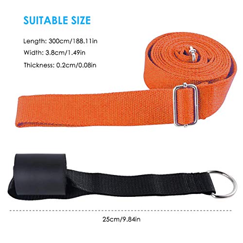 Leg Stretcher, Door Flexibility & Stretching Leg Strap - Great for Ballet Cheer Dance Gymnastics or Any Sport Leg Stretcher Door Flexibility Trainer Premium Stretching Equipment - color: Orange