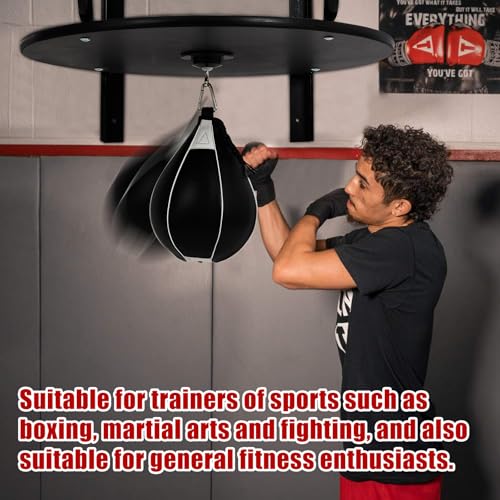 PeakPursuit Heavy-Duty Adjustable Speed Bag Platform, 24-Inch Wall Mount Boxing Kit with 360° Swivel for Professional Home Gym Training