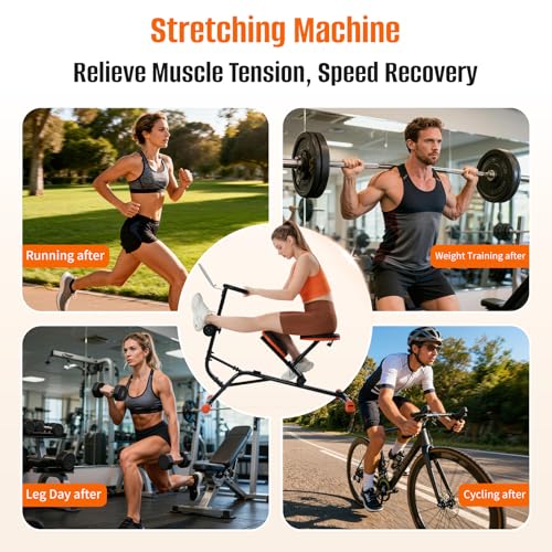 HXD-ERGO Stretching Machine for Full Body Flexibility, Quiet Back Stretcher for Home Gym, Lumbar Stretching, Rehab, Posture Correction, 220lbs Capacity
