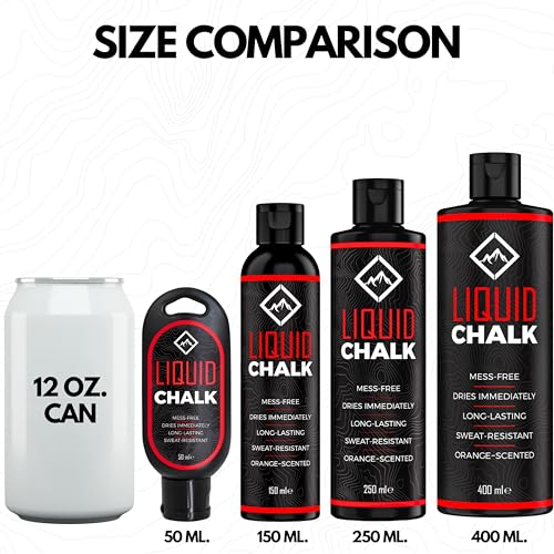 SURVIVOR Liquid Chalk for Rock Climbing, Weight Lifting, Gymnastics - Liquid Grip for Workout Training - Climbing Chalk & Lifting Chalk for Weightlifting - Liquid Gym Chalk - size: 150ML