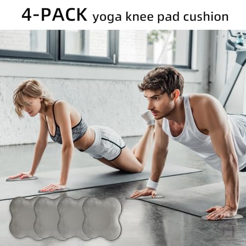 2 packs Yoga Knee Pad Mats Extra Thick for Knees Elbows Wrist Hands Head Foam Pilates Kneeling pad Yoga Knee Cushion Thick Exercise Pads for Knees Elbows Wrist Hands Head Foam Pilates Kneeling pad，Support Foam Pads for Women and Men - color: 4pcs grey