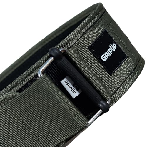 Self-Locking Weight lifting Belt AUTO LOCK 4 Inch Gym Belt Adjustable Buckle For Fitness Powerlifting Bodybuilding Weightlifting Deadlift Olympic Cross Training Back Support Men & Women - color: Green, size: XX-Large