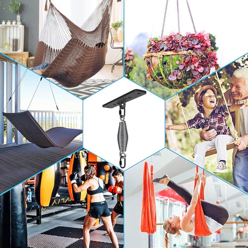 Dolibest Heavy Bag Hangers Brackets, Punching Bag Hangers, Heavy Bag Ceiling Mount for Body Weight Strength Training Systems, Aerial Yoga Swing & Hammock, Resistance Band - color: Silver Spring 1