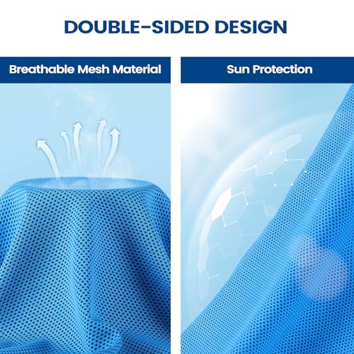 Clothirily Cooling Towels for Women Men, Breathable Cooling Towels for Neck and Face, Workout Towel for Hot Weather, Sweat Towel for Gym Yoga, Camping, Fitness, Running, Traveling, 6 Pack 40"x12" - color: 2 Black/2 Dark Grey/2 Blue