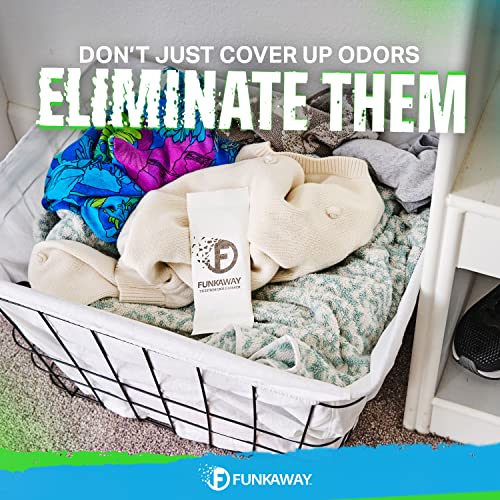 FunkAway Extreme Odor Eliminating Closet Sachet, Odor Absorbing Packet Ideal for Closets, Drawers, Hampers, Attics and Storage Spaces, Fresh Smell for Up to 90 Days - size: 3.9 Ounce (Pack of 1), style: Sachet