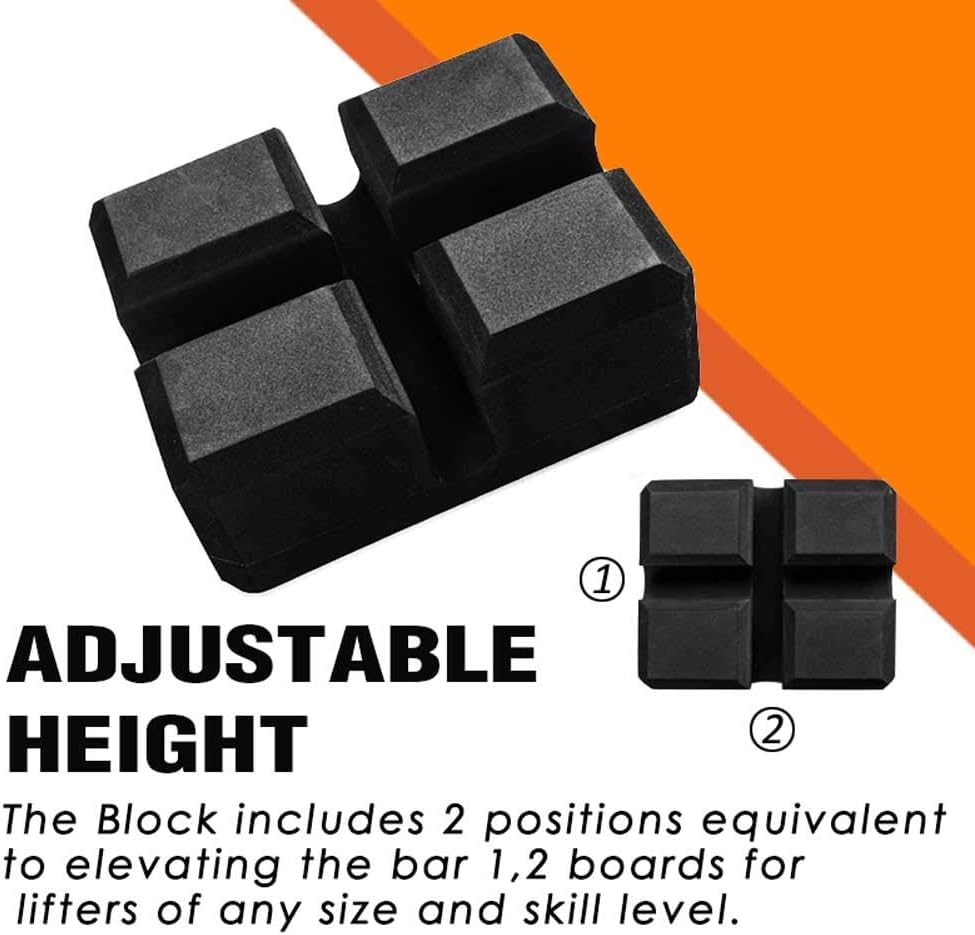 TAVIEW Bench Press Block,Bench Press Board Press Adjustable Home Gym Workout Fitness Accessories for Increase Your Bench Press - color: 1/2-1 Board