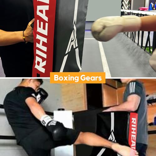 Martial Arts Kicking Shields Pad for Muay Thai, Taekwondo, Football, Basketball Training - Denser Foam, Longlasting PU Leather Kick Shield - style: 16x24in Red