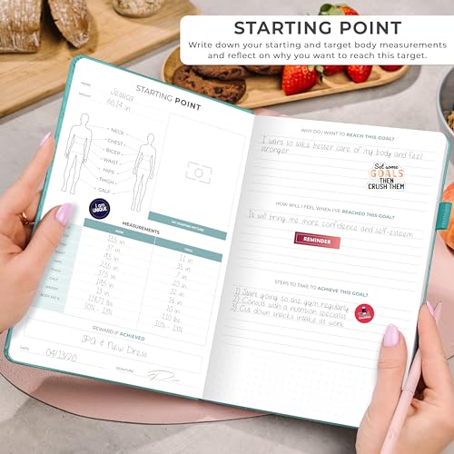 Clever Fox Weekly Meal Planner - Weekly & Daily Meal Prep Journal with Shopping and Grocery Lists for Menu Planning, Healthy Diet & Weight Loss Tracking, Lasts 1 Year, Undated, A5 - Aquamarine - color: Aquamarine