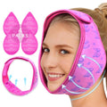 Wisdom Teeth Ice Pack Head Wrap for Pain Relief - Cold Hot Therapy for Face, Jaw & Oral Surgery with 4 Gel Packs, TMJ, Tooth Extraction, Tonsillectomy Recovery - color: Pink