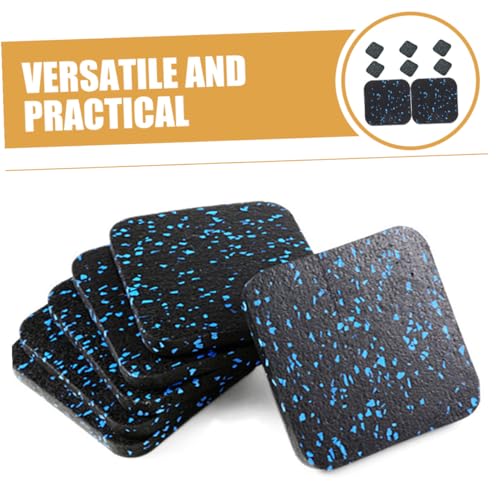 UPKOCH 8pcs Rubber Exercise Mats for Gym Flooring, Shock Absorption Treadmill Pads with Noise Reduction, 100mm X 100mm Thick Rubber Anti-Vibration Mats for Home Workout Equipment