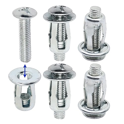 20pcs Hollow Wall Anchors for Thin Walls Heavy Duty, M6 x 1" - size: M6 x 25mm