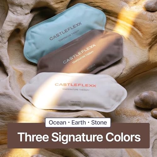 CastleFlexx Dual Hot & Cold Therapy Packs | Gel-Free, Flexible & Reusable for Neck, Shoulders, Joints & Muscles | Microwave & Freezer Safe | Ideal for Daily Relief - Earth - color: Earth