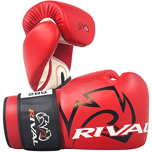 RIVAL Boxing RB2 2.0 Super Bag Gloves, Hook and Loop Closure - High-Density, Multi-Layered Padding, and Breathable Mesh Palm - color: Red, size: Large