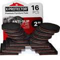 16 PCS 2" Non-Slip Furniture Pads X-Protector - Premium Furniture Grippers! | Self-Adhesive Rubber Feet for Furniture Feet - Ideal Non-Skid Furniture Pads Floor Protectors to Keep Furniture in Place! - size: 2 inch 16 Round & Square