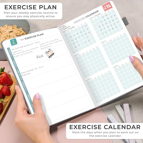 Clever Fox Weekly Meal Planner - Weekly & Daily Meal Prep Journal with Shopping and Grocery Lists for Menu Planning, Healthy Diet & Weight Loss Tracking, Lasts 1 Year, Undated, A5 - Gray - color: Gray