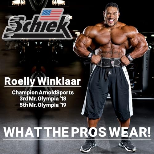 Schiek Sports Model 6011 Single Hook Competition Power Belt - Weightlifting Belt with Stainless Steel Belt Buckle - Suede Leather Powerlifting Belt - size: Medium