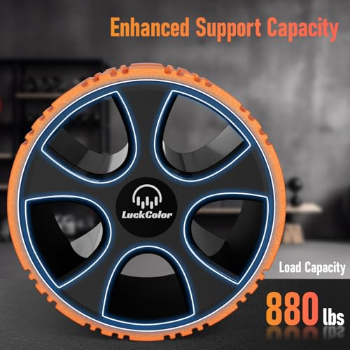 Back Roller, Back Wheel Targeted Back Pain Relief, Yoga Wheel Muscle Massage, Foam Roller for Trigger Point Therapy Physical, Stretching & Exercise, 880lbs Capacity, 10 Inch (Orange+Black) - color: Orange+black