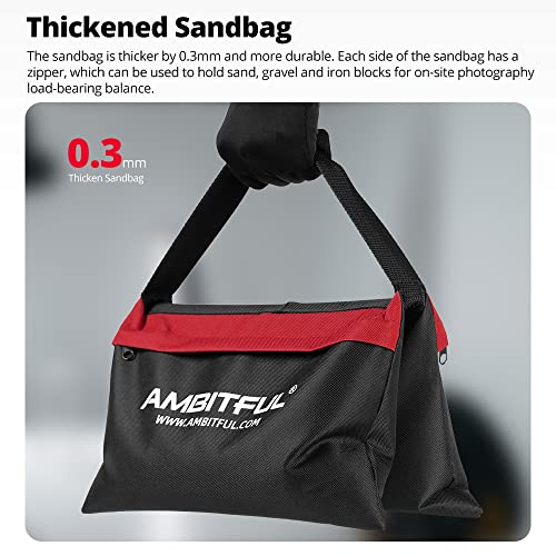 AMBITFUL Set of Heavy Duty Sand Bag Photography Studio Video Stage Film Sandbag Saddlebag for Light Stands Boom Arms Tripods(2 Packs) - color: AMBITFUL 2pcs SandBag