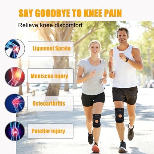 Knee Brace for Women and Men – Compression Knee Sleeve for Meniscus Tear, ACL, Arthritis Pain Relief, Knee Pain Support with Patella Pad for Fast Recovery & Optimal Support，tendonitis, running, squats, fitness, and sports injury rehabilitation . - size: X