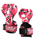 Cobra Grips Weight Lifting Gloves with Adjustable Neoprene Padded Wrist Wraps - Heavy Duty Alternative to Power Lifting Hooks for Deadlifts - color: FIT PINK CAMO Rubber, size: 4.25 - 7.0"
