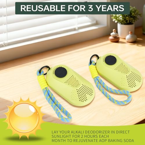 Effective Shoe Odor Absorber, 2 Pack Natural Shoe Odor Eliminator, Last 3 Years, Sneaker Deodorizer Absorbers for Clean Footwear, Chemical-Free Shoe Odor Remover-More Effective Than Baking Soda