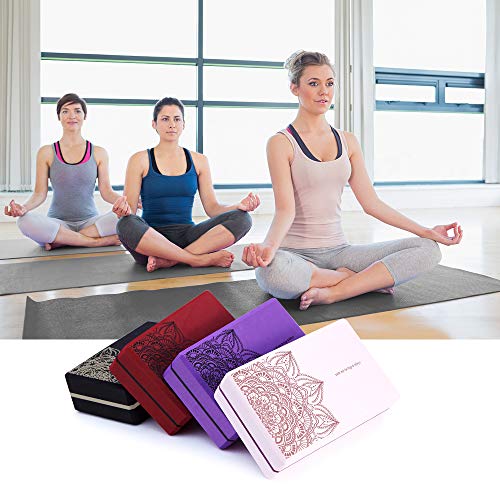 nuveti Yoga Blocks Set of 2, High Density Yoga Brick Foam Blocks to Improve Strength, Flexibility and Balance Brick Foam Blocks - color: Black
