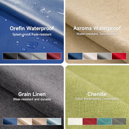 Custom Bench Cushion for Indoor/Outdoor Patio Furniture/Window Seat Cushions.Premium 75D High-Resilience Foam(Custom Fabric/Color/Size/Non-Slip Methods/Piping/Thicknessto Choose from)