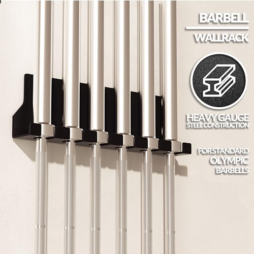 Fitvids Wall Mount Vertical Barbell Hanger Olympic Barbell Holder