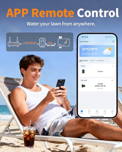 Diivoo Brass WiFi Water Timer | App Remote Control, 6 Irrigation Plans, Rain Delay & Mist Mode for Garden Lawns, Compatible with Alexa/Google Assistant - size: 1 Outlet