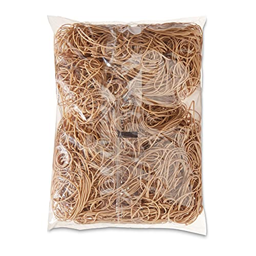 Amazon Basics Rubber Bands, Office Supplies, Size 19 (3-1/2 x 1/16 Inch), Stretchy, 1250 Bands/1 lb. Pack, 3-Pack, Tan - size: Size 19, style: 3-Pack