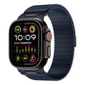 Milanese Loop Compatible with Apple Watch Ultra 3/2/1 Band 49mm 46mm 45mm 44mm 42mm, Magnetic Stainless Steel Strap Bands for iWatch Ultra SE 3/2/1 Series 11 10 9 8 7 6 5 4 3 2 Men, Dark Blue - color: Dark Blue